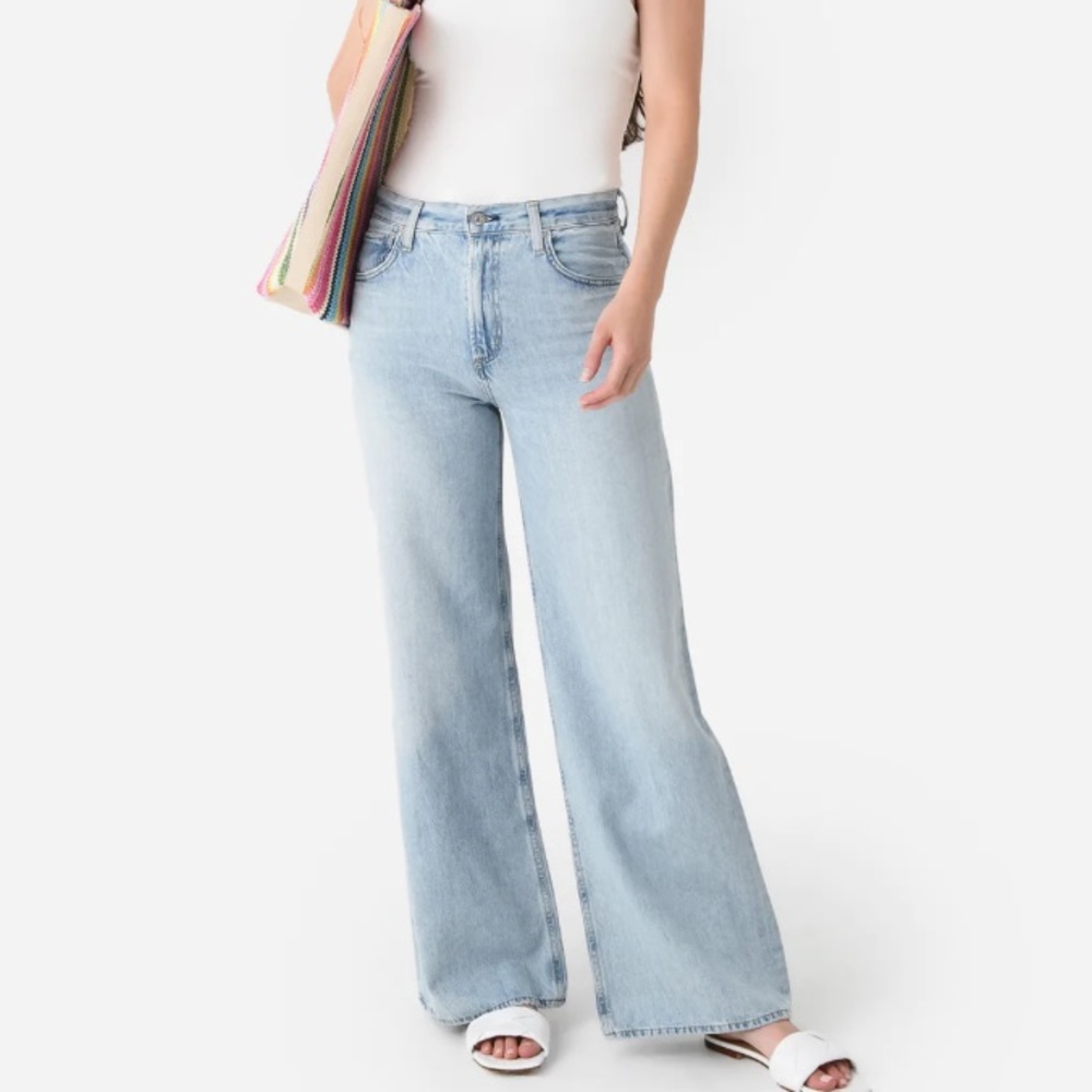 CITIZENS OF HUMANITY Paloma Wide Baggy Jean in Moonbeam. Women’s Size 31